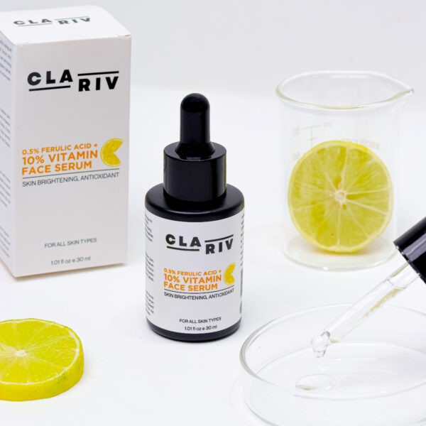 CLARIV 10% Vitamin C + 0.5% Ferulic Acid Face Serum - Image 3